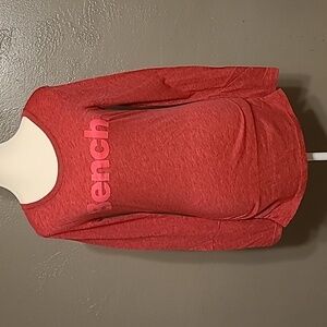 Bench Women's small long sleeve t-shirt with ruched sides, logo, NWT